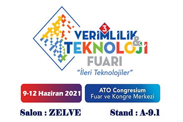 9-12 Haziran 2021 Tarihleri arasında gerçekleştirilecek olan, 3. Verimlilik ve Teknoloji Fuarı'ndayız.